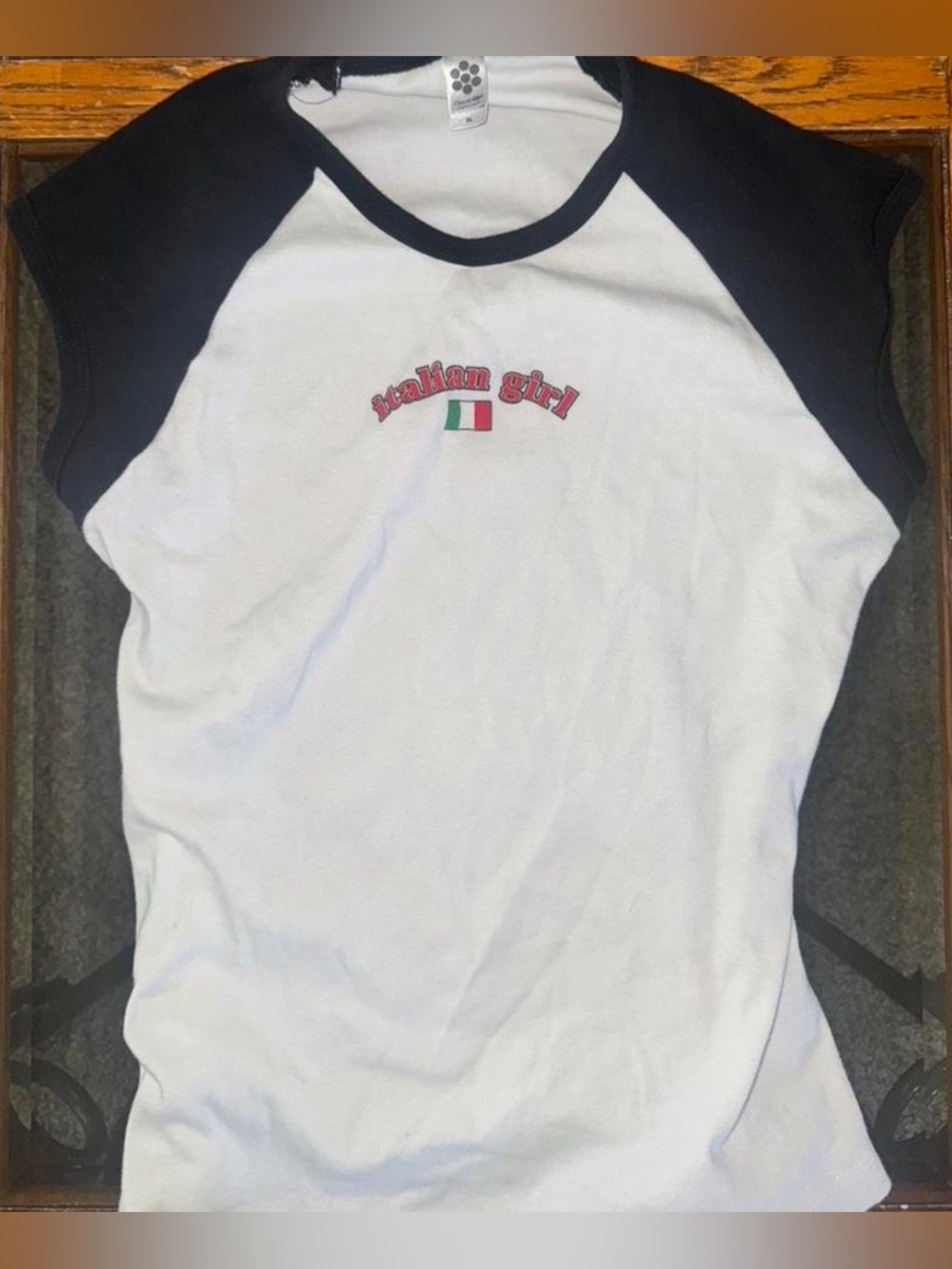 Vintage Italian girl baby tee